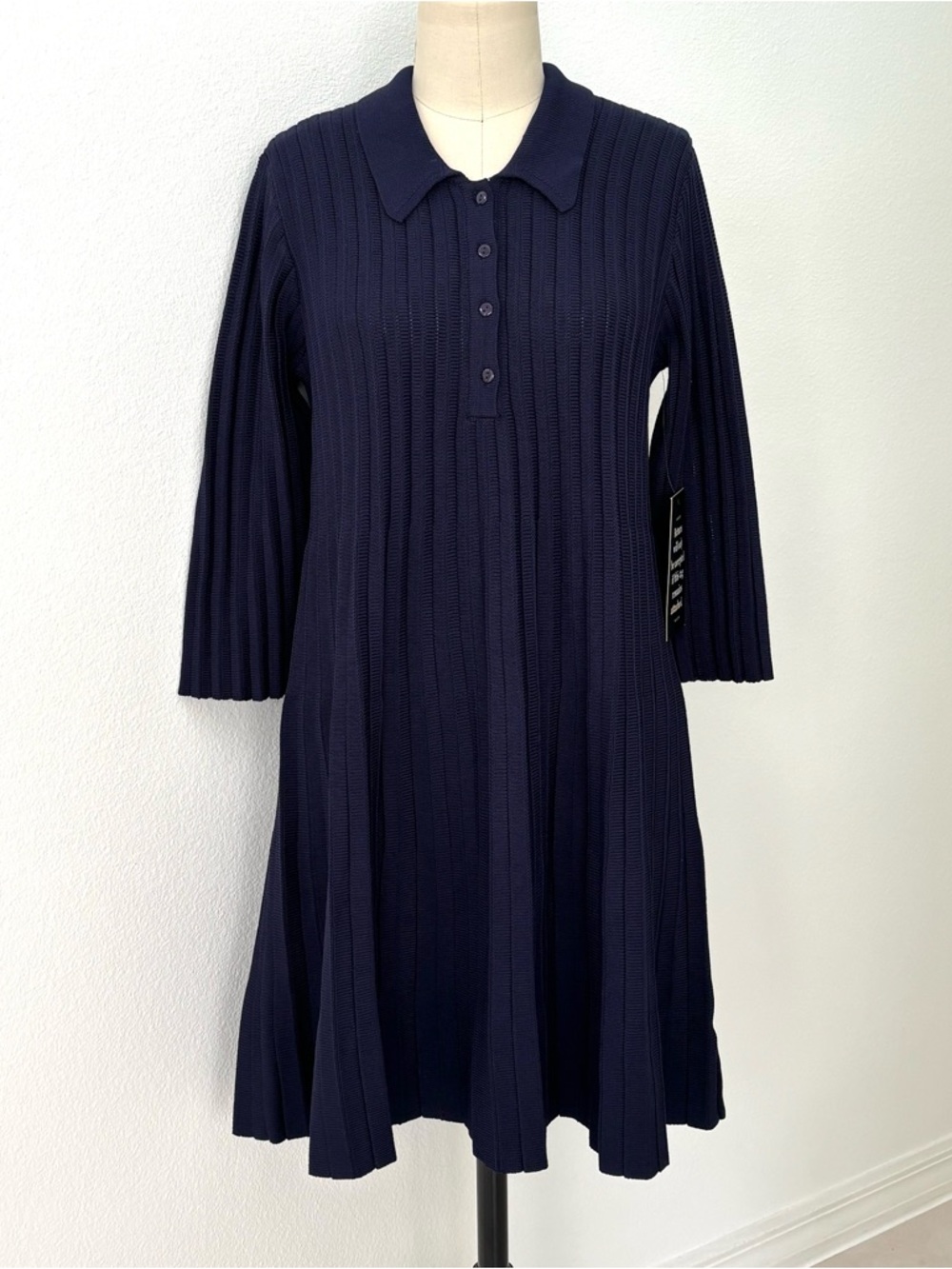 Tuckernuck Pomander Place Landry Mini Dress NWT Navy Ribbed Knit Chic & Sleek XL